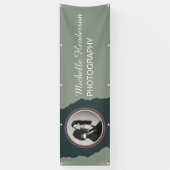 Groen 1 Foto Promotionele Bedrijfsnaam Spandoek (Verticaal)