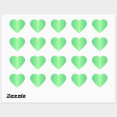 Groen 1 - Mint Green en Shamrock Green Gradient Hart Sticker (Vel)