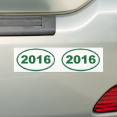 Groen 2016 bumpersticker (Op auto)