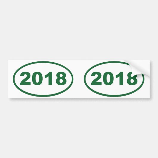 Groen 2018 bumpersticker (Voorkant)