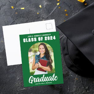 Groen 2024 Afstuderen Fotoboog Modern Afstuderen Briefkaart