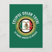 Groen 2024 TOTAAL ZONSVERDUISTERING Mexico Briefkaart (Voorkant)