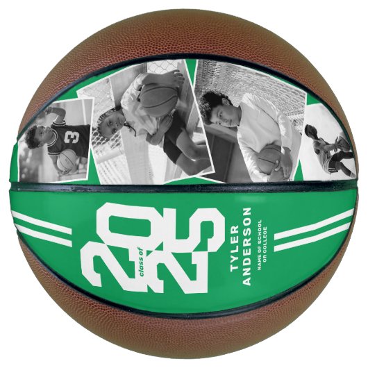 Groen 2025 Afstuderen Senior 4 Foto Basketbal (Voorkant)