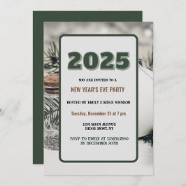 Groen 2025 oudejaarsavond aangepast jaar kaart