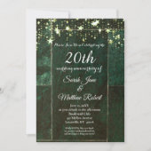 Groen 20e Jubileum Uitnodigingsontwerp Kaart (Voorkant)