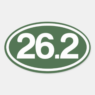 Groen 26,2 Sticker (volledige marathon Sticker)