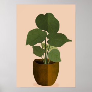 Groen 2 eenvoudige Boho tekeningen Boho Chic Aesth Poster
