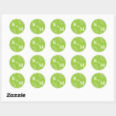 Groen 2 initiaal letter monogram gunstag zegel (Vel)