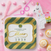 Groen 2 School College University Afstuderen Dag Papieren Bordje (Feest)