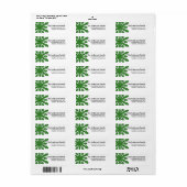 Groen 2 Snowflake:: De Etiketten van het Adres van (Full Sheet)