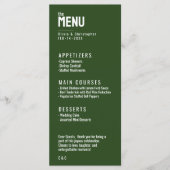 Groen 2 zijdig MENU + DRINKEN Minimalistisch Vet (Voorkant)