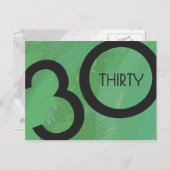 Groen 30 decennium briefkaart (Voorkant / Achterkant)