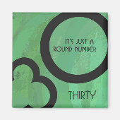 Groen 30 decennium magneet (Voorkant)