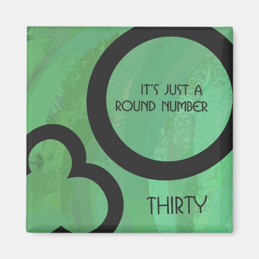 Groen 30 decennium magneet (Voorkant)