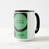 Groen 30 decennium mok (Voorkant rechts)