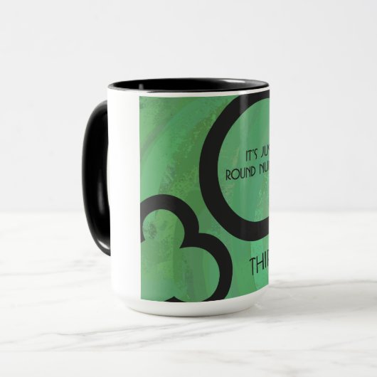 Groen 30 decennium mok (Voorkant links)