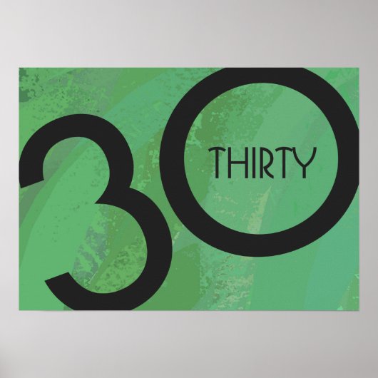 Groen 30 decennium poster (Voorkant)