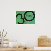 Groen 30 decennium poster (Keuken)
