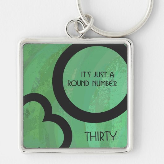 Groen 30 decennium sleutelhanger (Voorkant)