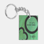 Groen 30 decennium sleutelhanger (Voorkant Links)