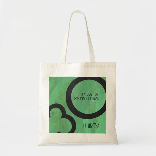 Groen 30 decennium tote bag (Voorkant)