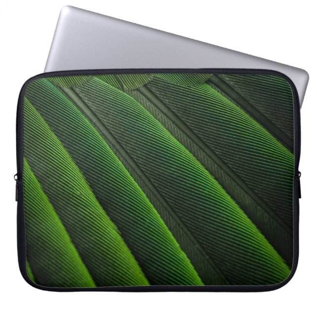 Groen 3D-behang Laptop Sleeve (Voorkant)