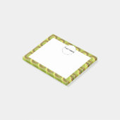 Groen 3d cirkels patroon post-it® notes (Schuin)