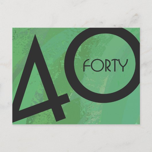 Groen 40 decennium briefkaart (Voorkant)