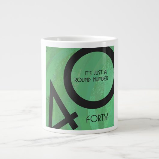 Groen 40 decennium grote koffiekop (Voorkant)