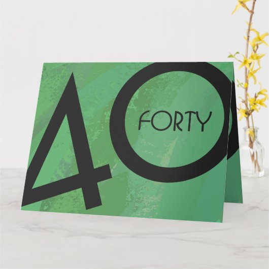 Groen 40 decennium kaart (Gele Bloem)