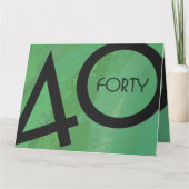 Groen 40 decennium kaart (Voorkant)