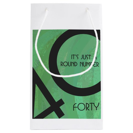 Groen 40 decennium klein cadeauzakje (Achterkant)