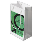 Groen 40 decennium klein cadeauzakje (Voorkant Gekanteld)