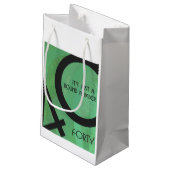 Groen 40 decennium klein cadeauzakje (Achterkant Gekanteld)