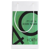 Groen 40 decennium klein cadeauzakje (Voorkant)