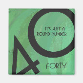 Groen 40 decennium magneet (Voorkant)