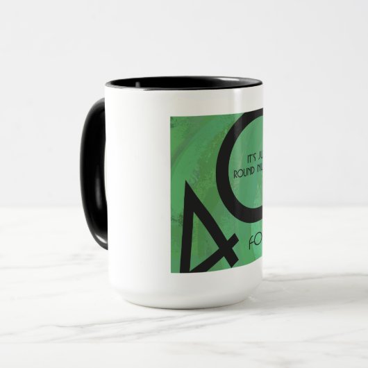 Groen 40 decennium mok (Voorkant links)