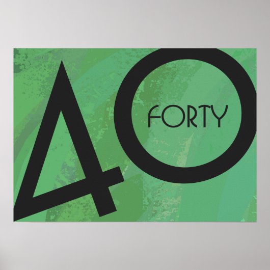 Groen 40 decennium poster (Voorkant)