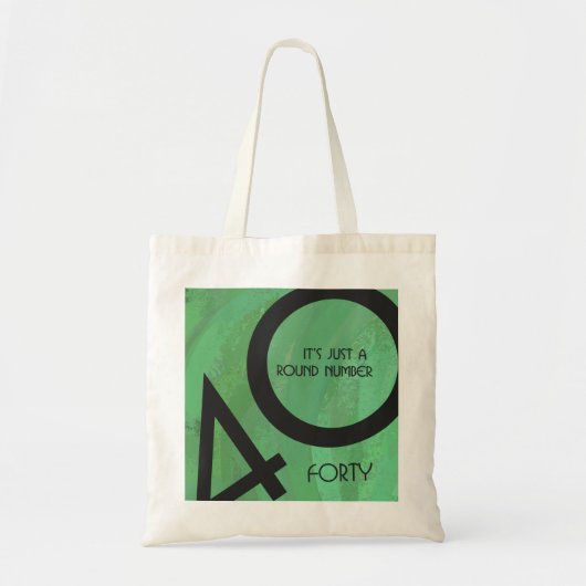 Groen 40 decennium tote bag (Voorkant)