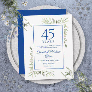 Groen 45e 65e jubileum save the date aankondigingskaart