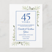 Groen 45e 65e Jubileum Save the Date Aankondigingskaart (Voorkant)