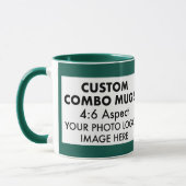 Groen 4:6 Landschap 2 x Fotolijst Aangepaste combi Mok (Links)