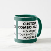 Groen 4:6 Landschap 2 x Fotolijst Aangepaste combi Mok (Voorkant rechts)