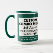 Groen 4:6 Liggend 2 Fotolijst L. Aangepaste Combo Mok (Links)