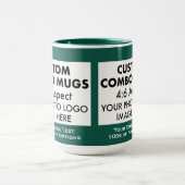 Groen 4:6 Liggend 2 Fotolijst L. Aangepaste Combo Mok (Midden)