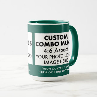 Groen 4:6 Liggend 2 Fotolijst L. Aangepaste Combo Mok