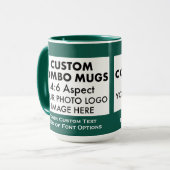 Groen 4:6 Liggend 2 Fotolijst L. Aangepaste Combo Mok (Voorkant links)