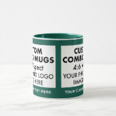 Groen 4:6 Liggend 2 x Fotolijst Aangepaste Combo Mok (Midden)