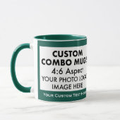 Groen 4:6 Liggend 2 x Fotolijst Aangepaste Combo Mok (Links)