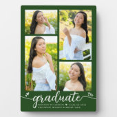 Groen 4 Foto Afstuderen Moderne Calligrafie Harten Fotoplaat (voorkant)